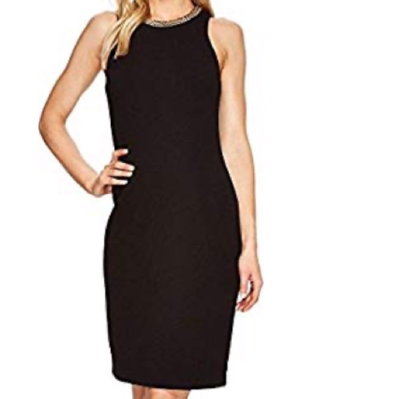 Calvin Klein Dresses & Skirts - Calvin Klein  Black Sheath Chain Trim  Dress